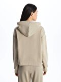 Nakışlı Uzun Kollu Kadın Hoodie