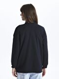 Bisiklet Yaka Düz Uzun Kollu Kadın Sweatshirt Tunik
