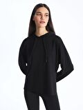 Düz Uzun Kollu Kadın Hoodie