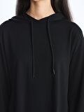 Düz Uzun Kollu Kadın Hoodie