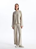 Dik Yaka Oversize Kadın Sweatshirt