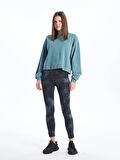 Bisiklet Yaka Oversize Kadın Sweatshirt