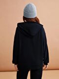 Petite Düz Uzun Kollu Kadın Hoodie