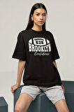 628 Brooklyn Confidence Beyzbol Baskılı Unisex Oversize Tişört