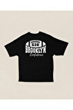 628 Brooklyn Confidence Beyzbol Baskılı Unisex Oversize Tişört