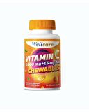 Wellcare Vitamin C 1000 mg Çinko 15 mg 30 Çiğneme Tableti
