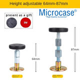 Microcase Yatak Baza Başlık Ses Gürültü Önleyici Sallantı Önleyici Aparat - 2 Adet SİYAH AL5280