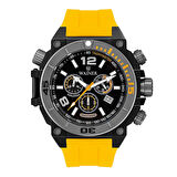 Wainer WA.10920-K Erkek Kol Saati – 100 ATM Diver, Sarı Silikon Kayışlı Swiss Made Güç