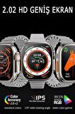 QASUL Watch 8 Amax Ultra Uyumlu 49mm Akıllı Saat Vidalı Çift Kordon Kilitli Deri Kordon