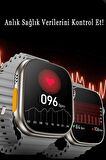 QASUL Watch 8 Amax Ultra Uyumlu 49mm Akıllı Saat Vidalı Çift Kordon Kilitli Deri Kordon