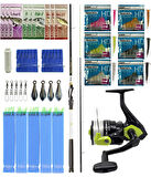 Yek Outdoor Hazır Tekne Oltası Seti Okuma Wave Boat 180H 2 Parça Tekne Kamışı&Okuma Fin Chaser X FNX-60NG Neon Green 1BB Olta Makinesi