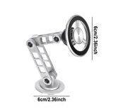 Metal Katlanabilir 360 Dönen Mıknatıslı Magnetic Yüksek Kaliteli Telefon Tutucu Gümüş