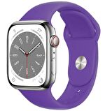 Apple Watch Seri 8 7 6 5 4 3 2 Se Ultra 42MM / 44MM / 45MM / 49MM Uyumlu Spor Silikon Kordon M/L Beden