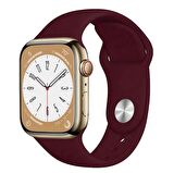 Apple Watch Seri 8 7 6 5 4 3 2 Se Ultra 42MM / 44MM / 45MM / 49MM Uyumlu Spor Silikon Kordon M/L Beden