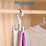 Microcase Çok Amaçlı 4 Askılı 360° Döner Başlıklı Eşya Çanta Kıyafet Tutucu Askılık - AL4761  Beyaz 1 Adet