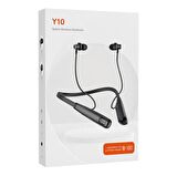 Y10 Sporcu Bluetooth Kulaklık 100 Saat Şarj Kapasiteli LCD Şarj Göstergeli Boyun Bantlı Kulaklık