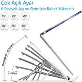 Alüminyum Ayarlı Laptop Yükseltici Ayarlanabilir Katalanır Laptop Tutucu Stand