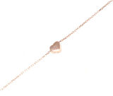 925 Ayar Gümüş Kalp Bileklik, Beyaz