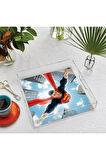 Clouds Superman Pleksi Tepsi - 25x25cm (Warner Bros Lisanslı Üründür)