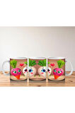 Çocuklara Sütü Sevdiren Kalpli Kök Sebze Dostluğu Kupa Bardak