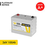 WERER ENERGY 36V 100Ah LiFePO4 Platinum Series Bluetooth'lu Lityum Demir Fosfat Akü 
