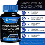 Wellness Labs Magnesium Glycinate for Magnesium Chelate Women and Men 750mg 120 Caps