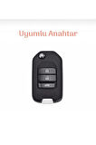 Honda Civic Fc5 Crv Hrv Uyumlu Sustalı Lüks Anahtar Koruma Kılıfı (KABI) Beyaz Renk