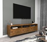 WOODFACE HOLMES DOĞAL AHŞAP TV SEHPASI TV ÜNİTESİ CEVİZ RENK