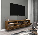 WOODFACE HOLMES DOĞAL AHŞAP TV SEHPASI TV ÜNİTESİ CEVİZ RENK
