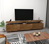 WOODFACE VERONA DOĞAL AHŞAP TV SEHPASI TV ÜNİTESİ CEVİZ RENK