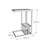 WOODFACE PRAG DOĞAL AHŞAP YAN SEHPA CEVİZ RENK