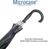 Microcase Unisex Otomatik 16 Telli Rüzgara Dayanıklı Su Geçirmez  Baston Şemsiye SİYAH AL4664
