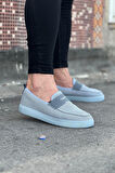 WG061 Gri Triko Babet Erkek Casual Ayakkabı