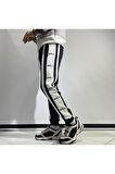 Şerit Detaylı Siyah Jogger Eşofman Altı
