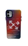 İphone 14 Off White Kalın Kaliteli Silikon Renkli Hologram Baskılı Kılıf