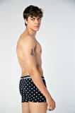Erkek Paketi Navy Blue - White - Prınted Boxer 3'lü