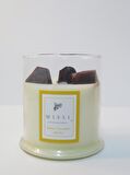 MİSSİ BÜYÜK ÜFLEME CAM AHŞAP FİTİLLİ WHITE CHOCOLATE MOCHA VEGAN MUM(380 GR)