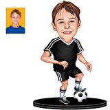 Kişiye Özel Futbolcu Çocuk Figürlü 3D Ahşap Biblo,Sevgiliye Hediye,Doğum Günü Hediyesi,