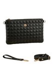 Kare Kapitone Desenli Kadın El ve Omuz Çantası Portföy Clutch (Orta Boy)