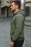 Erkek Yeşil Kapüşonlu Sweat