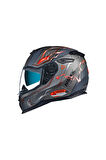 SX.100 GIGABOT KAPALI KASK MAT GRİ-KIRMIZI MEDIUM