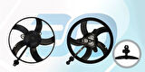 Wisco 6Q0959455AF Fan Motoru Davlumbazsız 302mm-2 Fiş-5 Kanat 6Q0959455AF