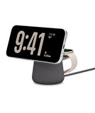 Belkin WIZ020 Boostcharge Pro Kablosuz 2’si 1 arada Magsafe 15W Şarj Istasyonu - Siyah