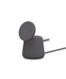 Belkin WIZ020 Boostcharge Pro Kablosuz 2’si 1 arada Magsafe 15W Şarj Istasyonu - Siyah