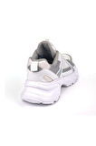Kadın Beyaz Gümüş Hafif Fileli Günlük Rahat Sneaker Spor Ayakkabı