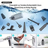 Wodimark 20000Pa Kablosuz El Süpürgesi – 4’ü 1 Arada Mini Vakum, LED Ekranlı, Üfleme Özellikli, Fırçasız Motorlu, Taşınabilir Şarjlı Araba ve Ev Temizlik Süpürgesi