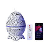 Wodimark Dinozor Yumurta Galaksi Projektör – Bluetooth Hoparlörlü, Kumandalı Dönen Gökyüzü Lazerli Gece Lambası