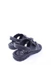 Ziley 00749 Dört Noktalı Siyah Erkek Çocuk Terlik & Sandalet