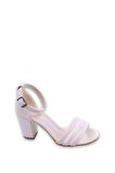 Goldstep 1601 Kadın 7,5 Cm Topuk Dantelli Tek Bant Sandalet