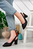 Walkenzo Lp-2836 Kadın 8 Cm Kare Topuklu Ayakkabı